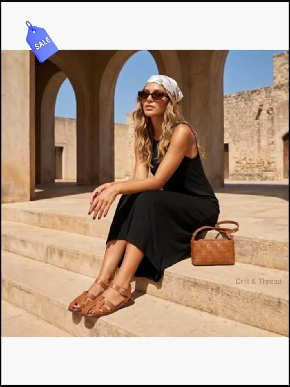 Fisherman Sandals Flat Closed Toe Adjustable Ankle Strap Faux Leather